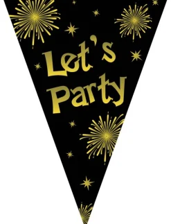 Deko: Wimpelgirlande Lets Party Größe: 5 Meter