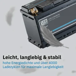 ECTIVE LC 100 LT 12V LiFePO4 Lithium Versorgungsbatterie 100 Ah