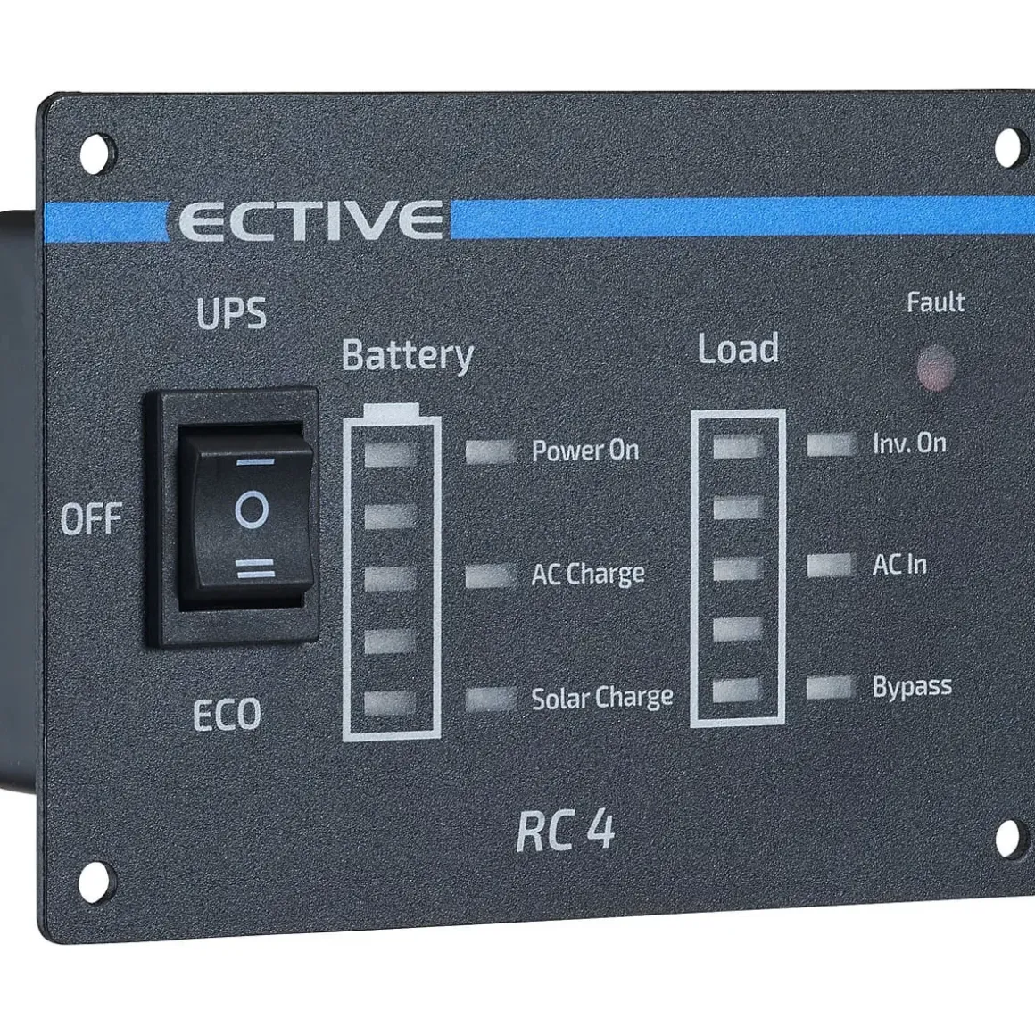 Ective RC4 Fernbedienung mit Ladestandsanzeige für Wechselrichter