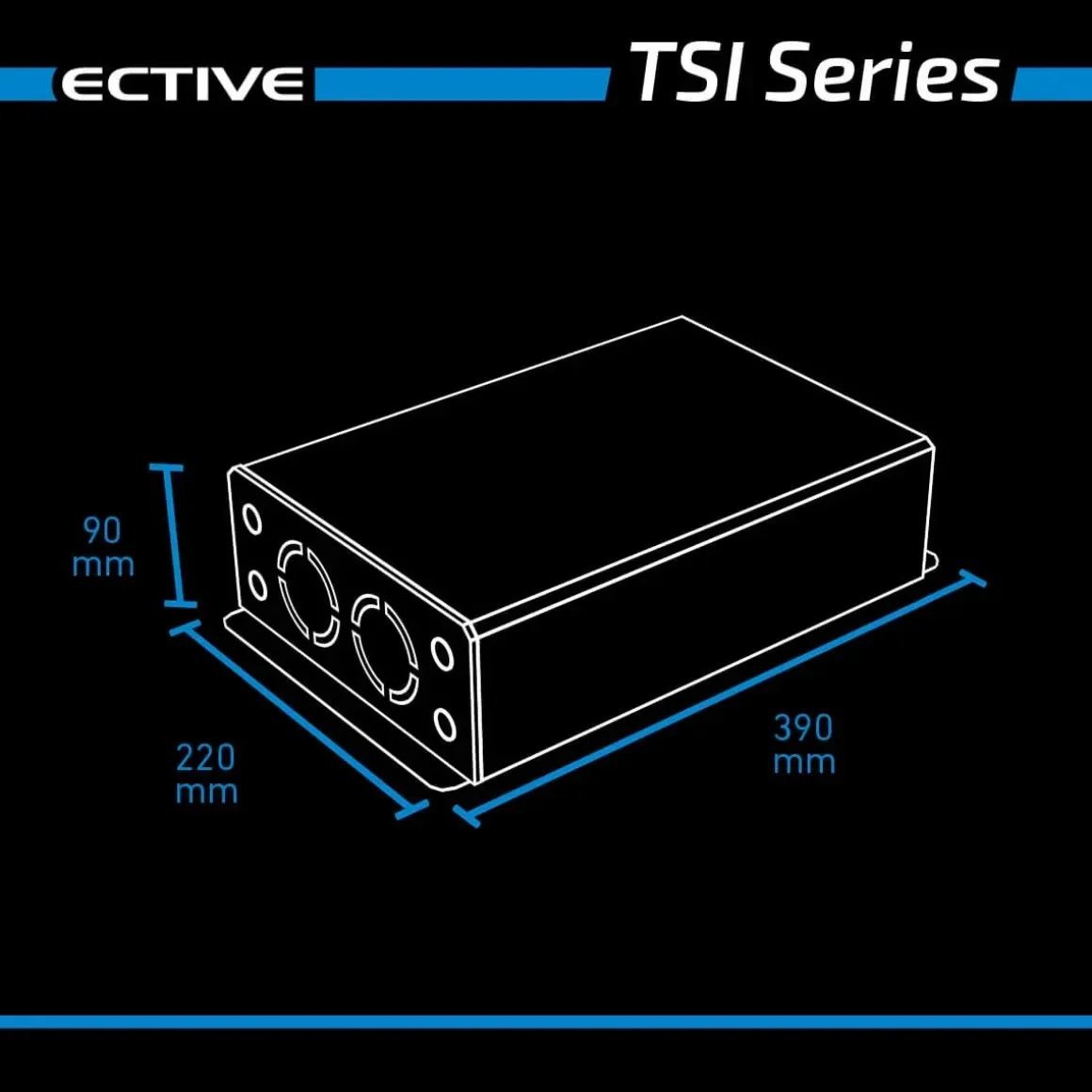 ECTIVE TSI15 Sinus-Inverter 1500W/12V Sinus-Wechselrichter mit NVS