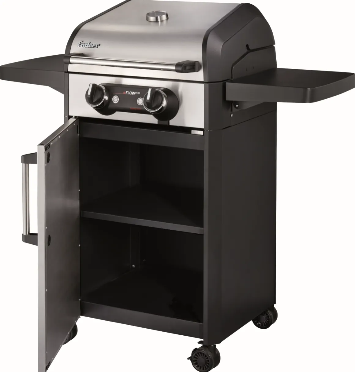 Enders eFlow Pro 2 Turbo Elektrogrill mit Turbo Zone, Switch Grid & Unterschrank