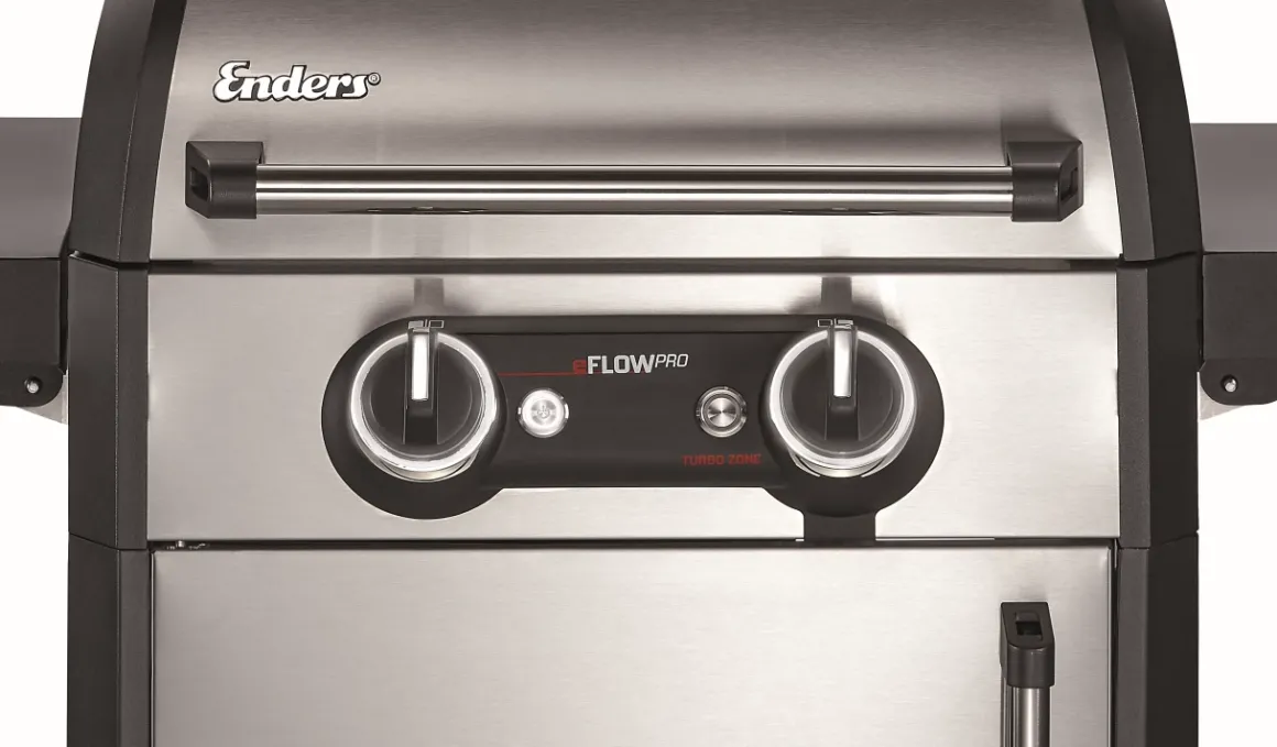 Enders eFlow Pro 2 Turbo Elektrogrill mit Turbo Zone, Switch Grid & Unterschrank