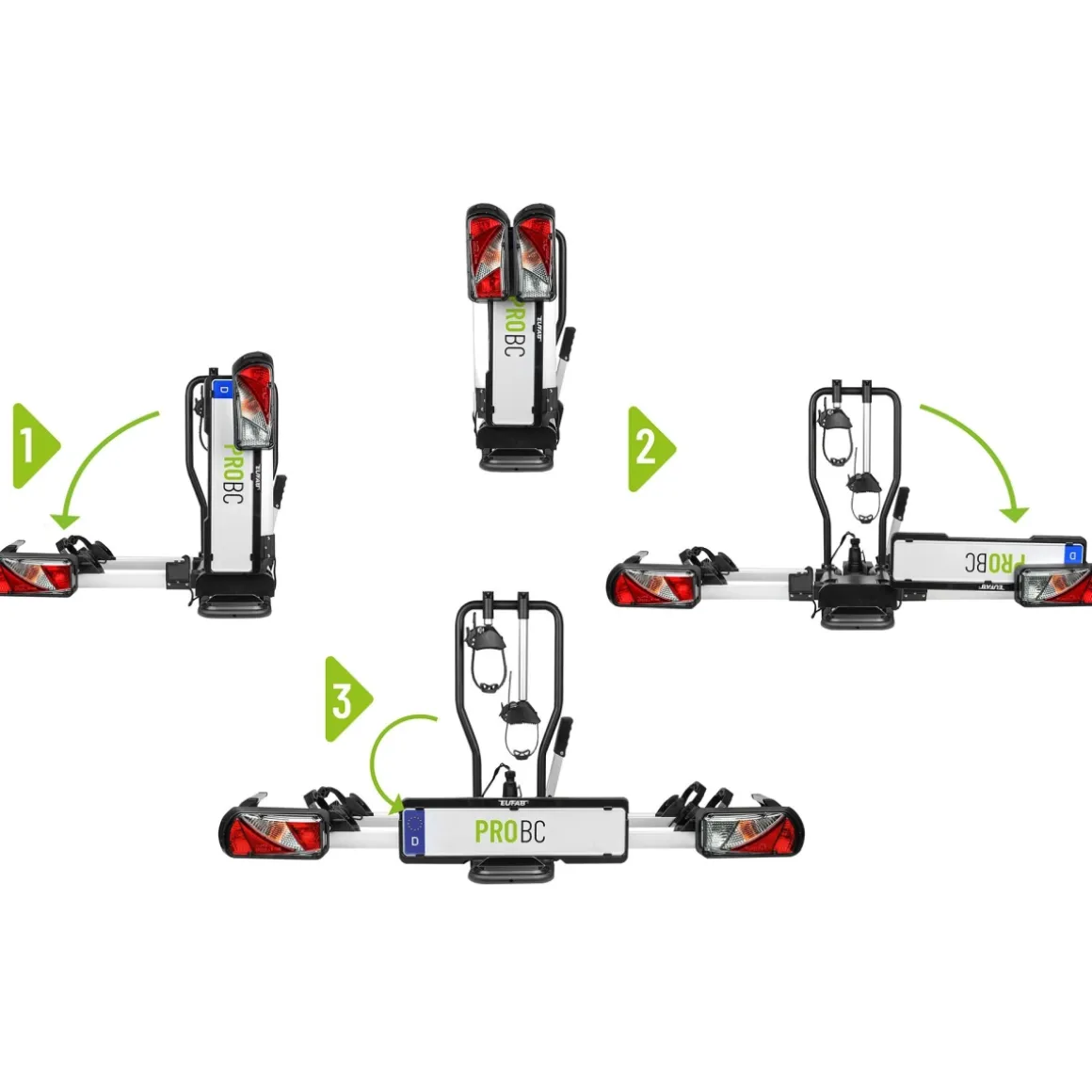 EUFAB ProBC2+ Fahrradträger für Vans und große Heckklappen, erweiterbar