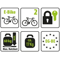 EUFAB ProBC2 Klappbarer Anhängerkupplungsträger für 2 Räder