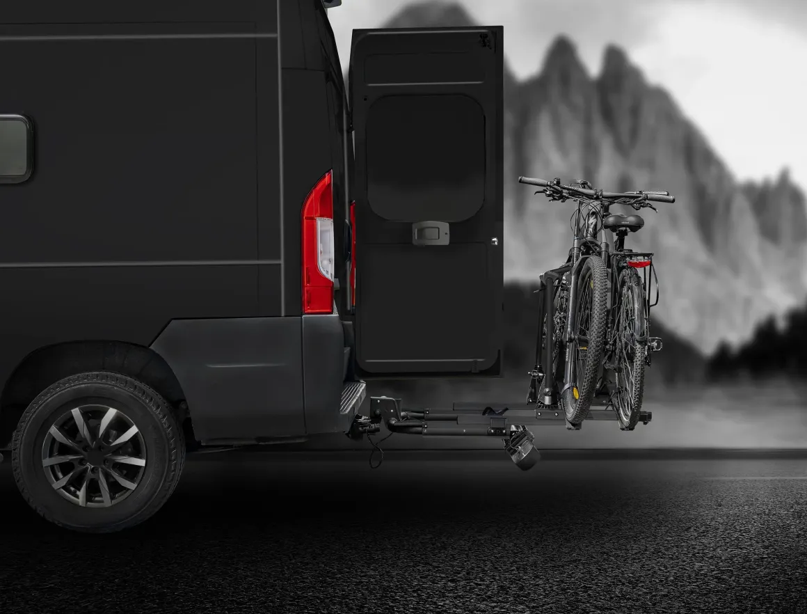 Eufab SD260 black ausziehbar 2 Räder für Wohnmobile und Kastenfahrzeuge mit Flügeltüren