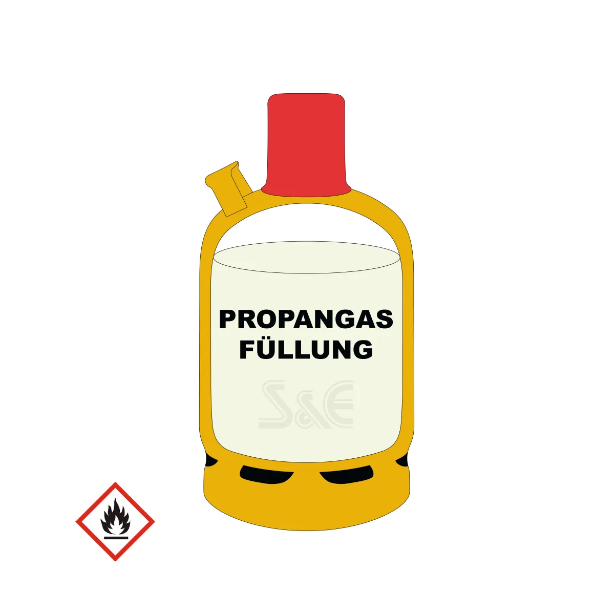 Füllung 33 kg Propangas für gelbe Pfandflasche