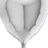 Folienballon Herz – Silber, 56?cm glänzend