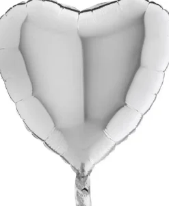 Folienballon Herz – Silber, 56?cm glänzend