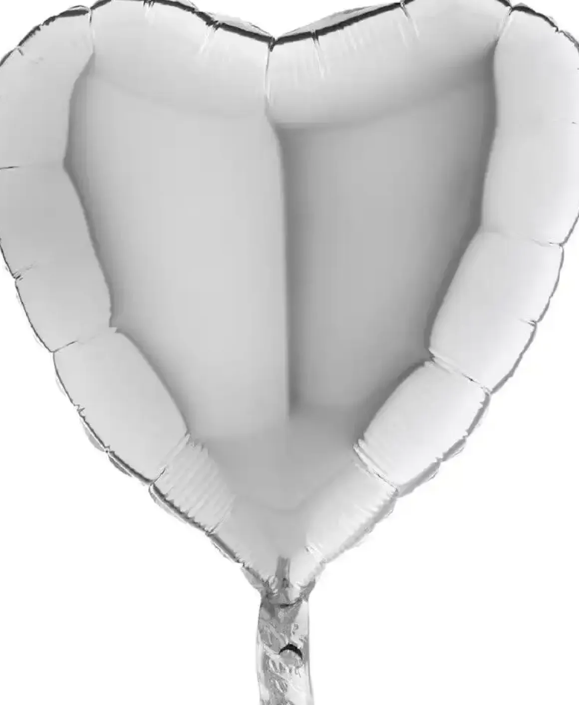 Folienballon Herz – Silber, 56?cm glänzend
