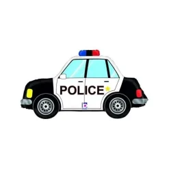 Folienballon: Polizei Auto  Größe: 86 cm