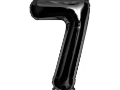 Folienballon: Riesenzahl 7, schwarz - 86cm