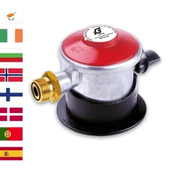 Gasflaschen-Adapter zum Anschluss von deutschen  Druckreglern an europäischen Gasflaschen mit Clip-On-Anschluss