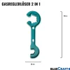 Gasreglerlöser für Gasflaschen 5-11 kg mit Magnet  + Schlüssel 17mm für Überwurfmutter 1/4