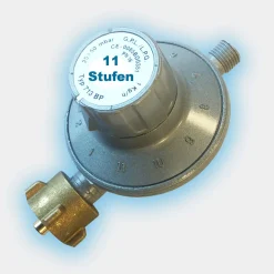 Gasregler 11-Stufen-Regler 25-50 mbar verstellbar   Propan Druckminderer 30