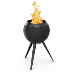 Höfats Moon 45 All Black  Feuerschale mit hohem Fuß