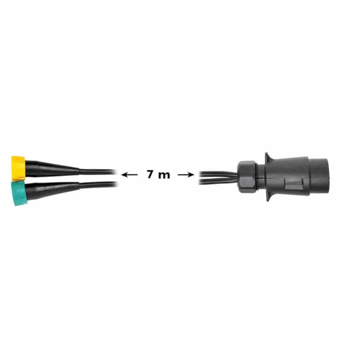 Kabelsatz-Zuleitung 7 m mit 7-poligem Stecker 2 x Bajonettanschluss,