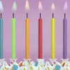 Kerzen: Bunte Flammen 6 Stück - ca. 6,5 cm