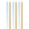 Kerzen: 1st Birthday Blue Ombre Kerzen  6 St.