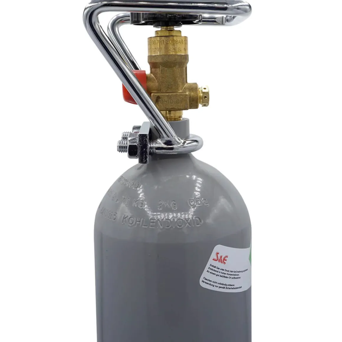 2 kg CO2-Flasche gefüllt