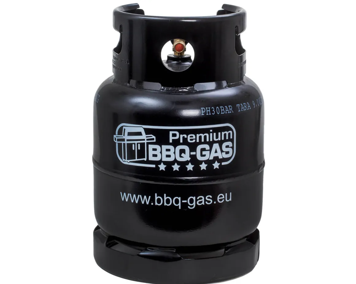 8 kg Premium BBQ Gas-Flasche mit Grillbürste aus Edelstahl