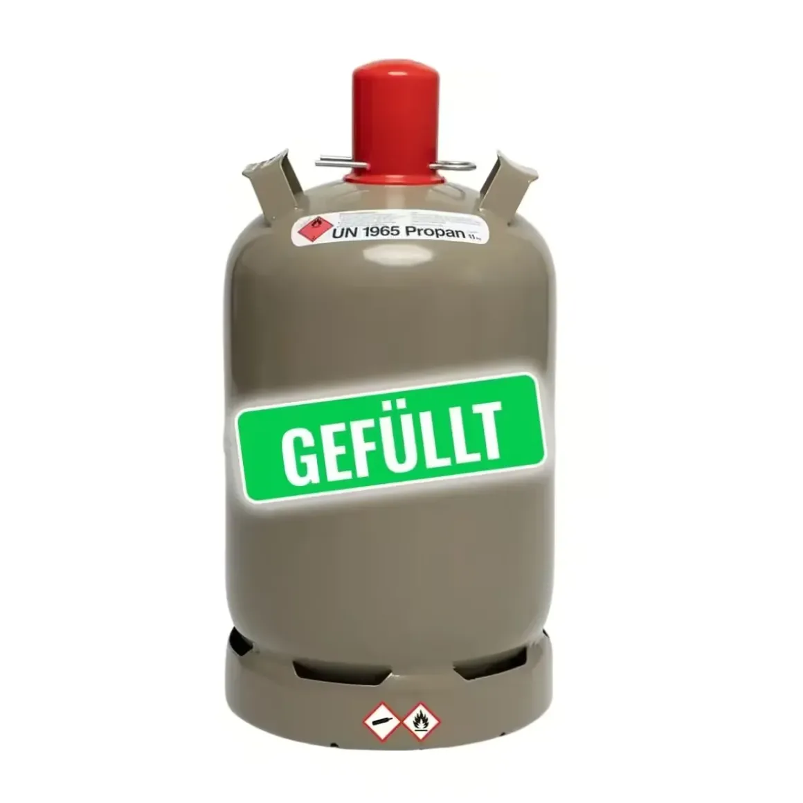 11 kg Propan-Gasflasche gefüllt