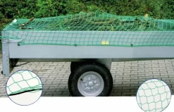 KINZO Anhängernetz 1,6×3m Ladungssicherungsnetz  mit elastischem Gummizug Maschenweite 45mm