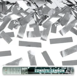 Konfettikanone: silber-metallic