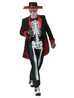 Kostüm: Dia De Los Muertos: Skelett  , Größe 52/54
