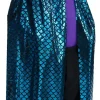 Kostüm: Drachen Cape blau   Gr.:  140 - 152    Cape mit Kapuze