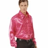 Kostüm: 70er Disco Hemd, pink  Größe: M/L