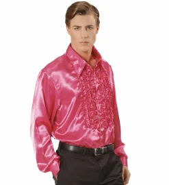Kostüm: 70er Disco Hemd, pink  Größe: M/L