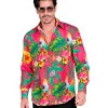 Kostüm:Party Fashion Hemd, Neon Copacabanamuster  Größe: L / XL