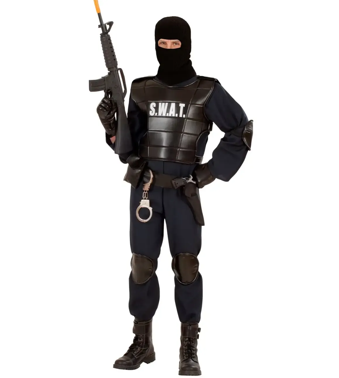 Kostüm: S.W.A.T. Officer Größe: L Overall,Weste,Gürtel,Halfter,Tasche