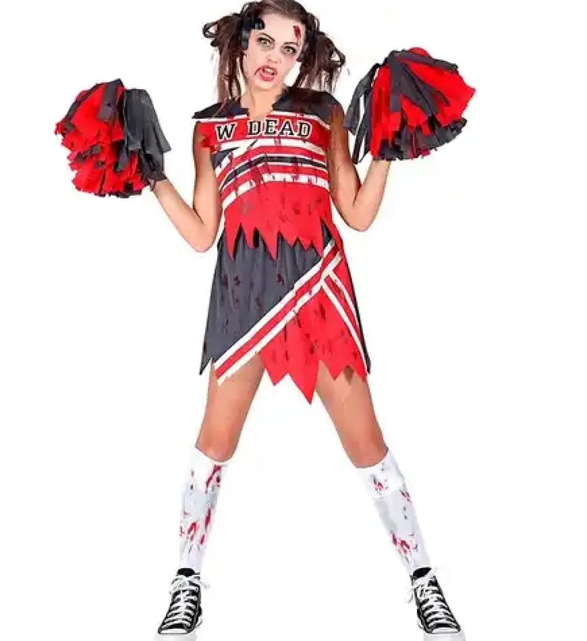 Kostüm: Zombie Cheerleader Gr: M Top , Rock , Pompom