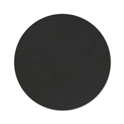 LIND DNA Tischset circle L Corduroy Black Ink  Ø 38 cm recyceltes Leder