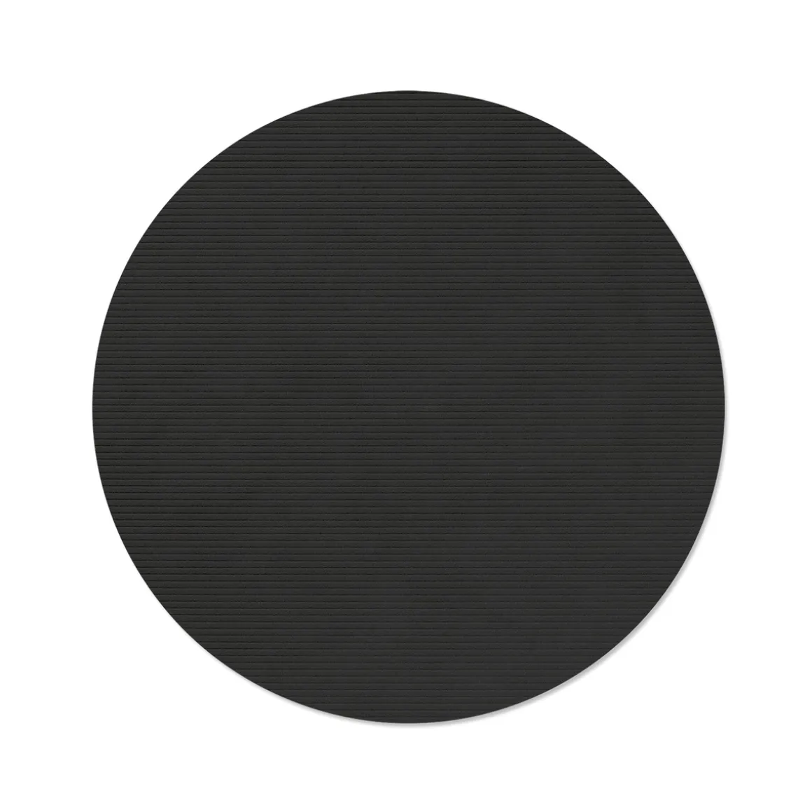 LIND DNA Tischset circle L Corduroy Black Ink Ø 38 cm recyceltes Leder