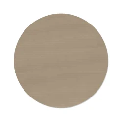 LIND DNA Tischset circle L Corduroy Clay Brown Ø 38 cm recyceltes Leder