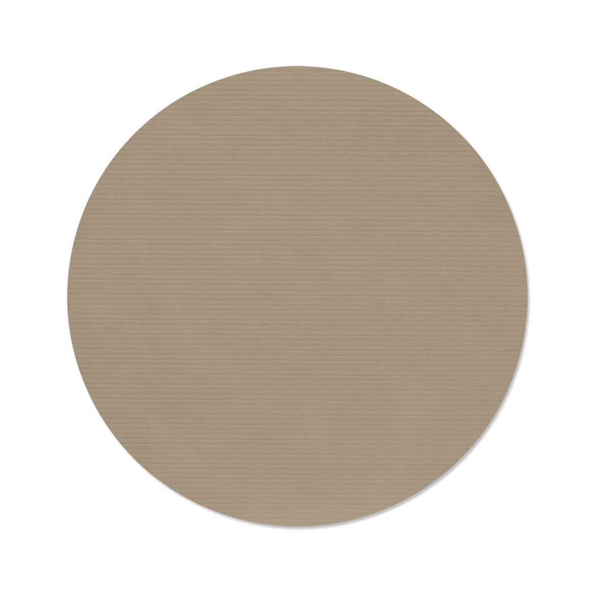 LIND DNA Tischset circle L Corduroy Clay Brown Ø 38 cm recyceltes Leder