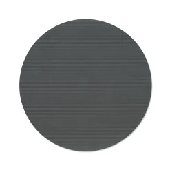LIND DNA Tischset circle L Corduroy Anthracite  Ø 38 cm recyceltes Leder