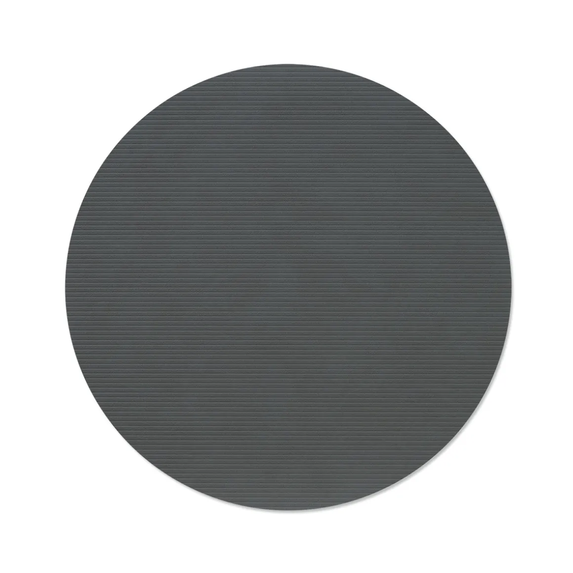 LIND DNA Tischset circle L Corduroy Anthracite Ø 38 cm recyceltes Leder