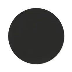 LIND DNA Tischset circle L Nupo Black ink  Ø 38 cm recyceltes Leder