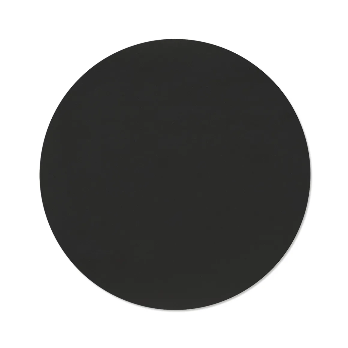 LIND DNA Tischset circle L Nupo Black ink Ø 38 cm recyceltes Leder