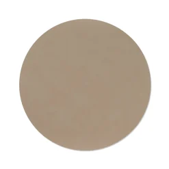 LIND DNA Tischset circle L Nupo Clay Brown Ø 38 cm recyceltes Leder