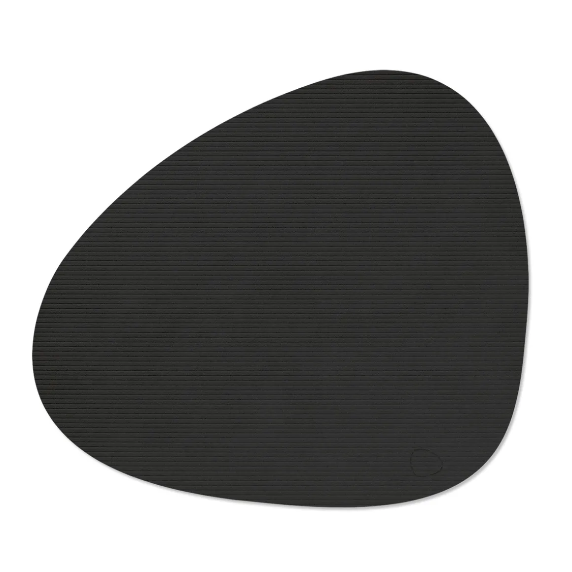 LIND DNA Tischset curve L Corduroy Black Ink 37x44 cm recyceltes Leder