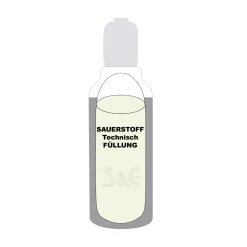 2 Liter Füllung Sauerstoff 2.5