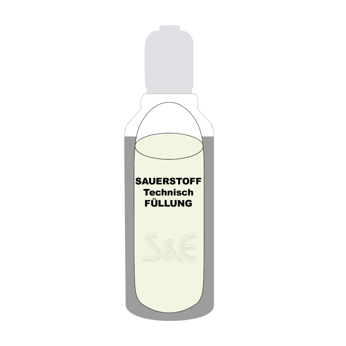 3 Liter Füllung Sauerstoff 2.5