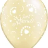 Luftballon: Just Married - Herzen