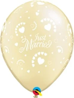 Luftballon: Just Married - Herzen