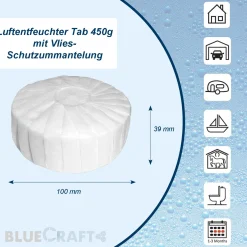 Luftentfeuchter Box mit 1 x 450g Luftentfeuchter in Vlies-Schutzummantelung
