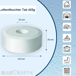 Luftentfeuchter Granulat Tabs mit Loch  4x 425g ohne Duft
